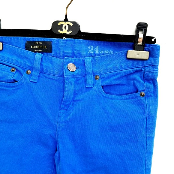 J. Crew Cobalt Skinny Ankle Jeans - Picture 3 of 4